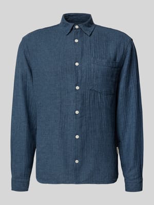 Slim Fit Freizeithemd aus Leinen-Baumwoll-Mix Modell 'NELSON' Shop The Look MANNEQUINE