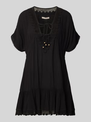 Minikleid aus Viskose mit Schnürung Modell 'AVELLE SEATIME' Shop The Look MANNEQUINE