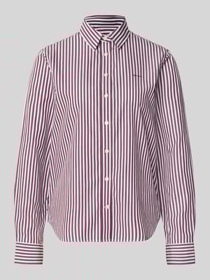 Bluzka koszulowa z wyhaftowanym logo i zaokrąglonym dołem Shop The Look MANNEQUINE