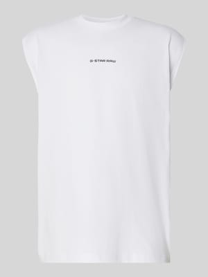 Tanktop met labelprint, model 'Boxy' Shop The Look MANNEQUINE
