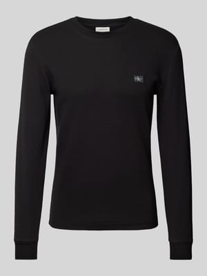 Longsleeve mit Label-Stitching Shop The Look MANNEQUINE