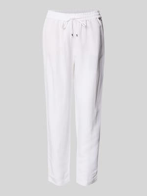 Spodnie materiałowe o kroju straight fit z mieszanki wiskozy z dodatkiem lnu Shop The Look MANNEQUINE