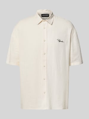 Relaxed Fit Freizeithemd aus Viskose-Leinen-Mix Modell 'Salwa' Shop The Look MANNEQUINE