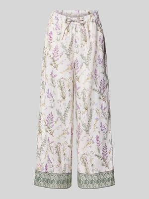 Wide Leg Leinenhose mit Lavendelprint Shop The Look MANNEQUINE