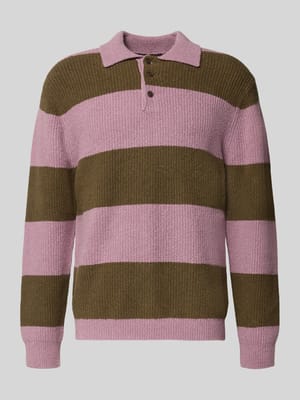 Strickpullover mit Polo-Kragen Modell 'Kimse' Shop The Look MANNEQUINE