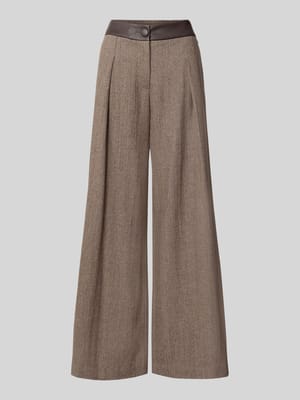 Wide Leg Hose aus Schurwoll-Mix mit Eingrifftaschen Shop The Look MANNEQUINE