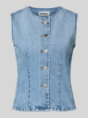 regular fit jeansgilet van puur katoen model 'AYA' Shop The Look MANNEQUINE