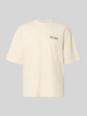 T-Shirt mit Logo-Print und Rundhalsausschnitt Shop The Look MANNEQUINE