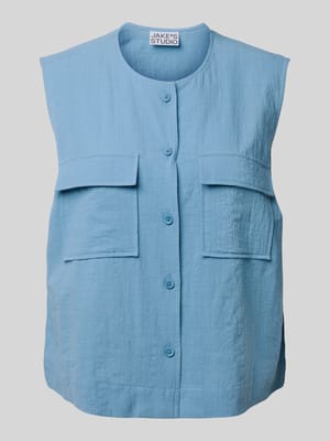 Regular Fit Blusentop mit Brustpattentaschen Shop The Look MANNEQUINE