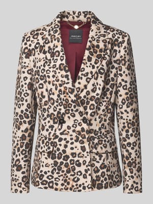 Regular Fit Anzugblazer mit Allover-Animal-Print Shop The Look MANNEQUINE
