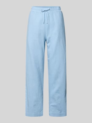 Wide Leg Pants aus Leinen-Mix mit elastischem Bund Modell 'Lava' Shop The Look MANNEQUINE