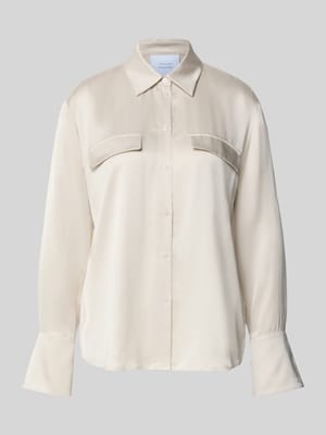 Satinbluse mit Knopfleiste - curated by Anouk Yve Shop The Look MANNEQUINE