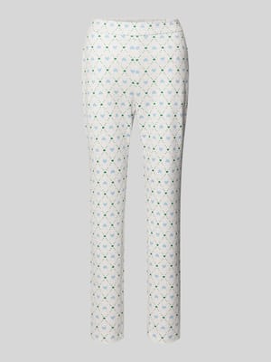 Slim Fit Stoffhose mit Allover-Logo-Print Shop The Look MANNEQUINE
