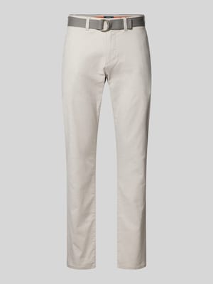 Slim fit broek met riem Shop The Look MANNEQUINE