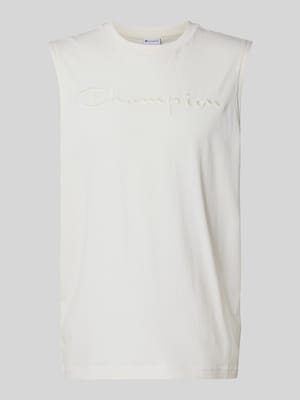 Top mit Label-Stitching und Rundhalsausschnitt Shop The Look MANNEQUINE