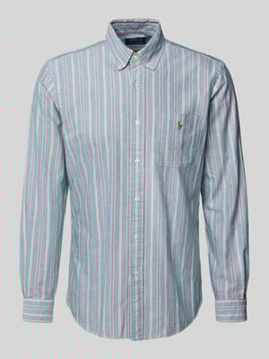 Custom Fit Freizeithemd mit Button-Down-Kragen Shop The Look MANNEQUINE