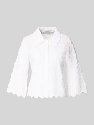 Koszula damska o kroju slim fit z rękawem 3/4 Shop The Look MANNEQUINE