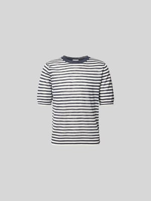 Regular Fit T-Shirt aus Leinen-Mix Shop The Look MANNEQUINE