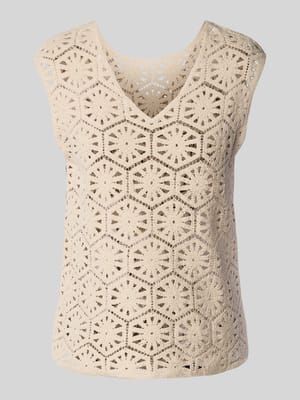Regular Fit Häkel-Top aus Baumwoll-Mix Shop The Look MANNEQUINE