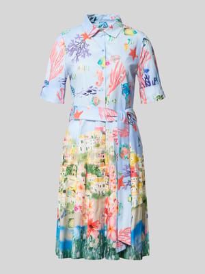 Hemdblusenkleid mit Bindegürtel Shop The Look MANNEQUINE