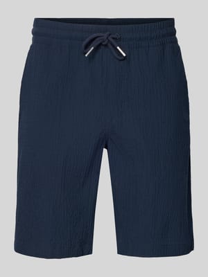 Shorts mit elastischem Bund und Strukturmuster Shop The Look MANNEQUINE