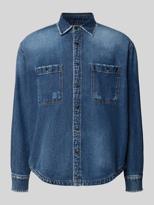 Regular Fit Jeanshemd mit Viskose-Anteil Shop The Look MANNEQUINE
