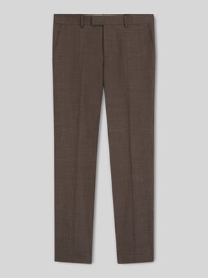 Spodnie garniturowe o kroju slim fit z Mieszanka żywej wełny, jedwabiu i lnu
Model 'H-GENIUS-B1-262' Shop The Look MANNEQUINE