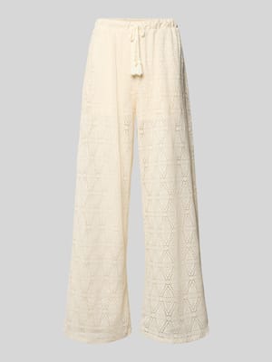 Regular Fit Weite Hose mit semitransparentem Besatz Modell 'MAYA' Shop The Look MANNEQUINE