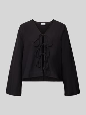 Blusenshirt aus Viskose-Mix mit Schnürung Shop The Look MANNEQUINE