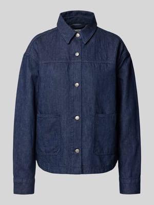Regular Fit Jeansjacke aus Baumwolle-Leinen-Mix Shop The Look MANNEQUINE