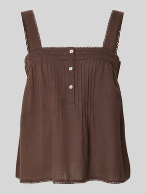 Top bluzkowy z haftem angielskim i prostokątnym dekoltem Shop The Look MANNEQUINE