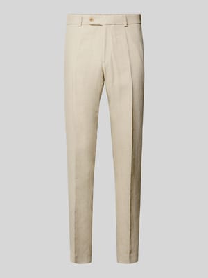 Slim Fit Leinenhose mit Woll- und Viskose-Anteil Modell 'Shiver' Shop The Look MANNEQUINE