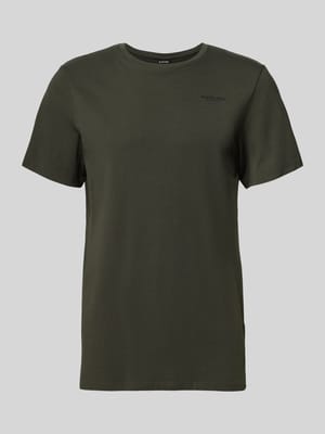 Slim Fit T-shirt met logo-stitching Shop The Look MANNEQUINE