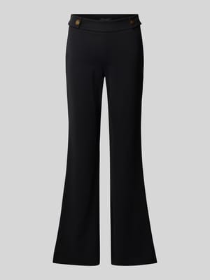 Slim Fit Schlaghose aus Viskose-Mix Modell 'MAELICE' Shop The Look MANNEQUINE