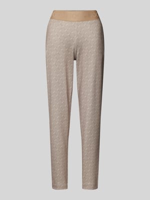 Slim fit sweatpants met label in band Shop The Look MANNEQUINE