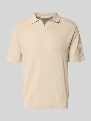Regular Fit Poloshirt aus Baumwoll-Leinen-Mix Modell 'MATTIS' Shop The Look MANNEQUINE