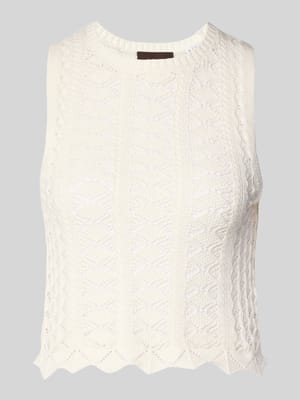Stricktop mit Rundhalsausschnitt Modell 'ZURI' Shop The Look MANNEQUINE