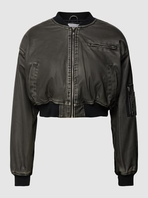 Cropped Jacke mit Reißverschluss Modell 'BE NUMBER ONE' Shop The Look MANNEQUINE