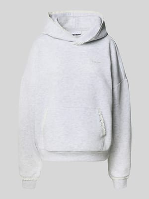 Hoodie mit Spitzenkanten an Kapuze, Känguru-Tasche und Ärmelbund Shop The Look MANNEQUINE