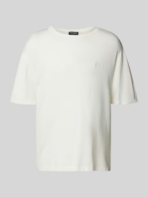 Oversized T-Shirt mit Label-Stitching Modell 'Casan' Shop The Look MANNEQUINE