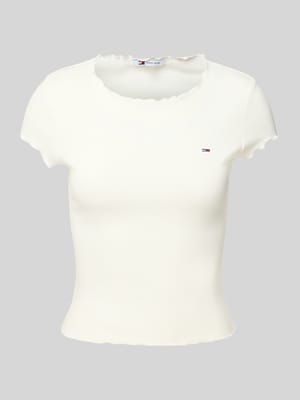 Slim Fit T-Shirt aus Baumwoll-Elasthan-Mix Shop The Look MANNEQUINE