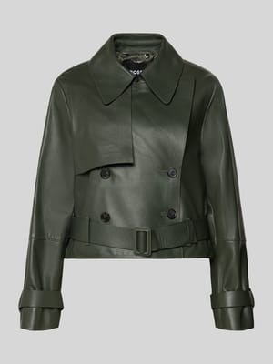 Regular Fit Lederjacke aus echtem Lammleder Modell 'Satela1' Shop The Look MANNEQUINE