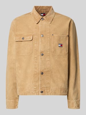 Regular fit jeansjack van puur katoen met corduroy kraag Shop The Look MANNEQUINE