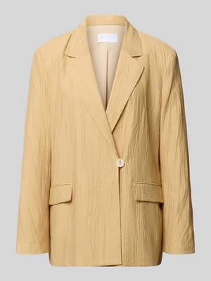 Straight Fit Blazer aus Viskose-Mix mit Strukturmuster Shop The Look MANNEQUINE