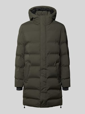Płaszcz pikowany z ukrytym zamkiem błyskawicznym i wpuszczanymi kieszeniami Shop The Look MANNEQUINE