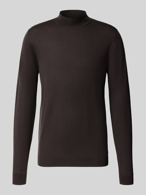 Sweter z dzianiny z żywej wełny ze stójką Shop The Look MANNEQUINE