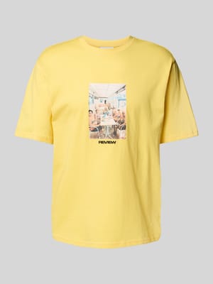 Regular fit T-shirt van een mix van katoen en viscose Shop The Look MANNEQUINE