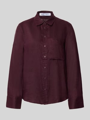 Leinenbluse mit Brusttasche Modell 'LINO' Shop The Look MANNEQUINE