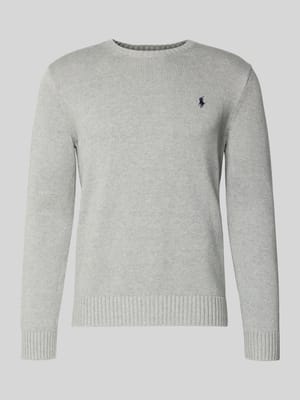 Sweter z dzianiny z prążkowanymi wykończeniami Shop The Look MANNEQUINE