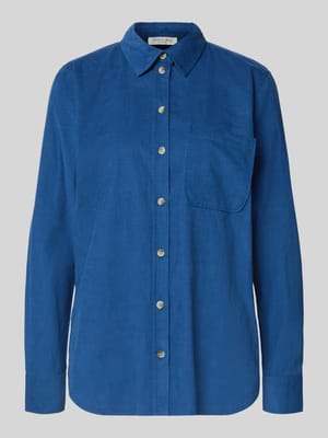 Relaxed fit overhemdblouse in ribcordlook met borstzak Shop The Look MANNEQUINE